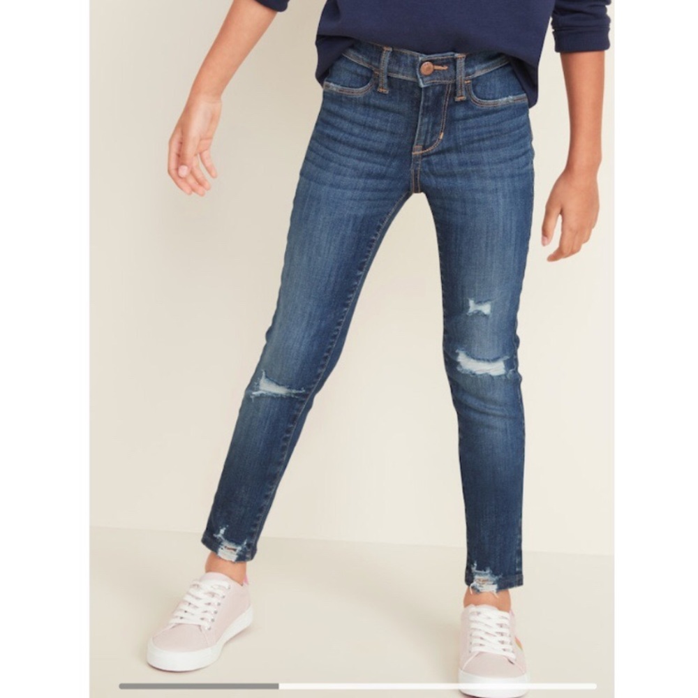 Old Navy Ballerina Built Tough Distressed Jeggings - Picture 1 of 7
